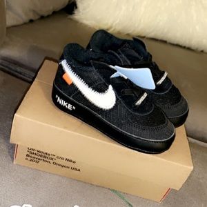 Baby Nike Off White x Air Force 1 Low CB Black